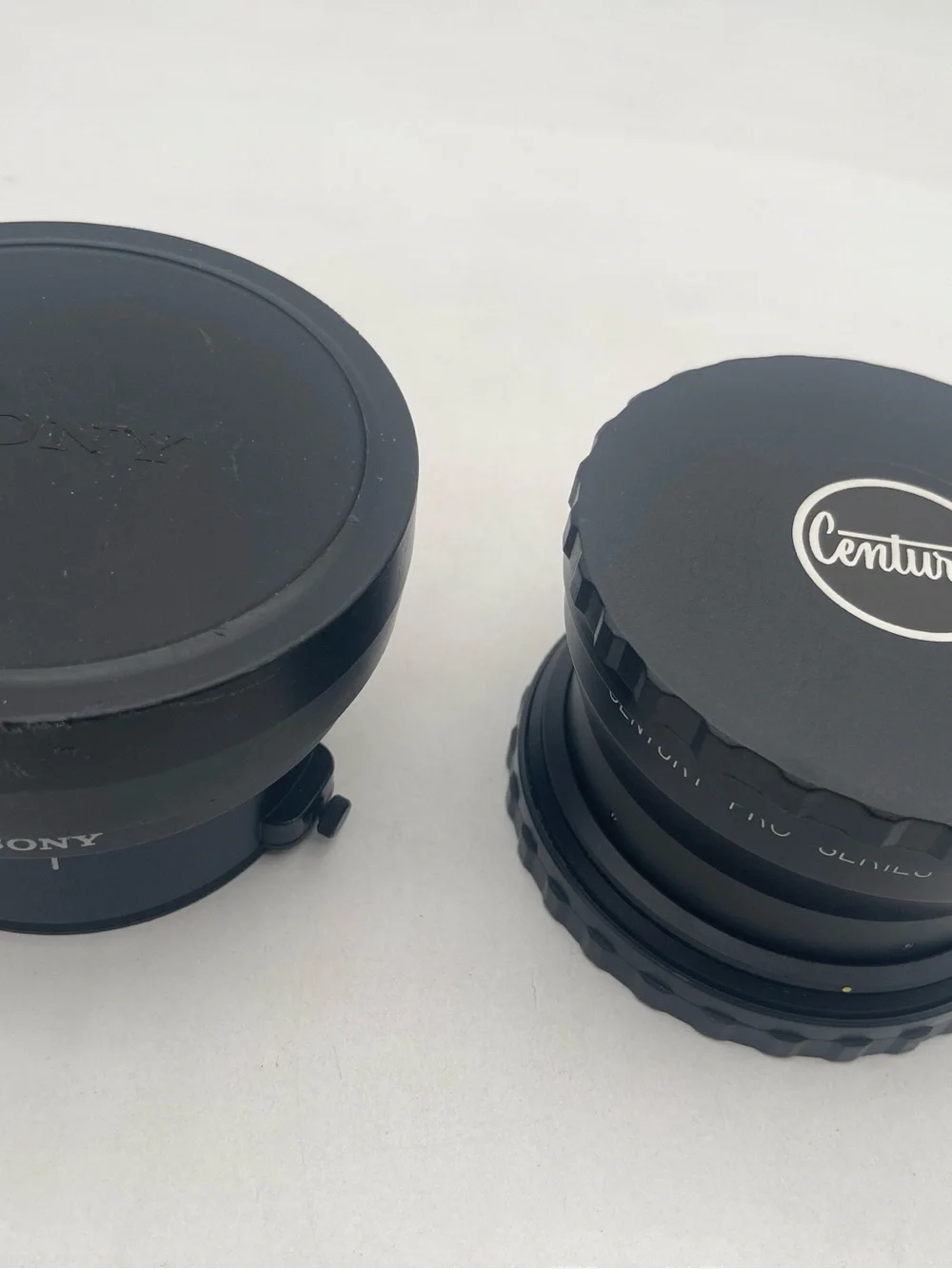 Sony Black Camera Lenses with Century Rear Cap